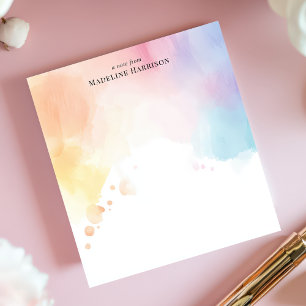 Ombre Regenboog Waterverf Was Persoonlijke Naam Notitieblok