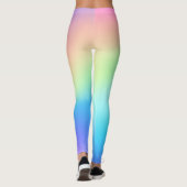 ombre regenbooggradiënt holografische Vaporgolf Leggings (Achterkant)