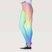 ombre regenbooggradiënt holografische Vaporgolf Leggings (Links)