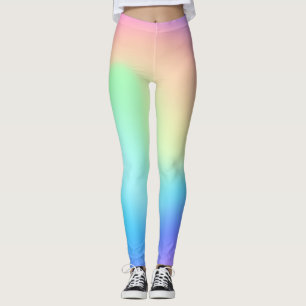 ombre regenbooggradiënt holografische Vaporgolf Leggings