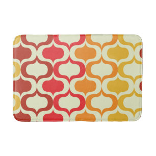 Ombre Retro Ogee in Oranje, Tangerine en Rood Badmat
