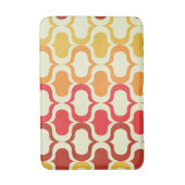 Ombre Retro Ogee in Sinaasappel, mandarijn en rood Badmat (Voorkant Verticaal)