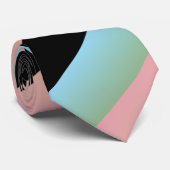 Ombre Roze Blauw Groen Meerdimensionale strepen Stropdas (Opgerold)