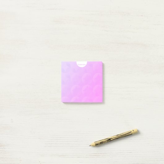 Ombre Roze en Paars Ambient Design Post-it® Notes (Op bureau)