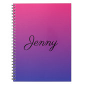 Ombre Roze en Paars Notitieboek (Voorkant)
