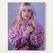 Ombre Roze en Paarse Vlinder Foto Monogram Planner (Achterkant)