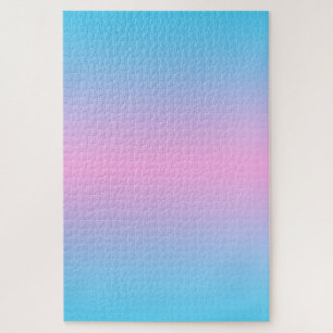 Ombre Roze en Sky Blue Gradient Legpuzzel