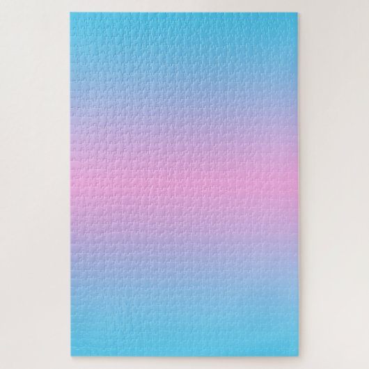 Ombre Roze en Sky Blue Gradient Legpuzzel (Verticaal)