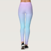 Ombré Roze en Turquoise Gradiënt Leggings (Achterkant)