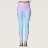 Ombré Roze en Turquoise Gradiënt Leggings (Voorkant)
