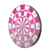 Ombre roze en wit dartbord (Voorkant Rechts)