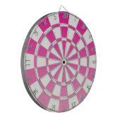 Ombre roze en wit dartbord (Voorkant Links)