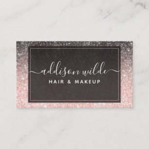 Ombre Roze En Zwarte Glitters Moderne Chic Luxe Visitekaartje
