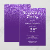Ombre Roze Glitter Verjaardag Kaart (Voorkant / Achterkant)