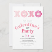 Ombre roze HOHO harten Galentines Day party Kaart (Voorkant)