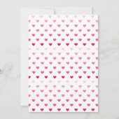Ombre roze HOHO harten Galentines Day party Kaart (Achterkant)