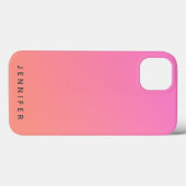 Ombre | Roze Oranje zonneschijnnaam Case-Mate iPhone Case (Achterkant (horizontaal))