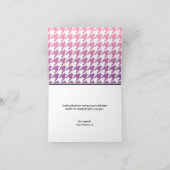 Ombre Roze Paarse Houndstooth Dank u kaarten (Binnen)
