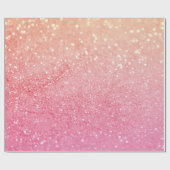 Ombre Roze Peach glitter All Occasion Cadeaupapier (Vlak)