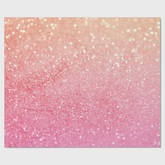Ombre Roze Peach glitter All Occasion Cadeaupapier (Vlak)