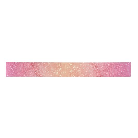 Ombre Roze Peach glitter All Occasion Satijnen Lint (Voorkant)