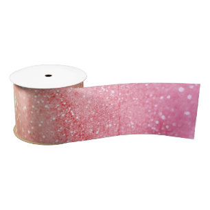 Ombre Roze Peach glitter All Occasion Satijnen Lint