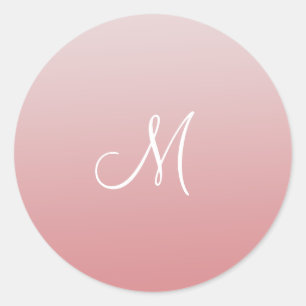 Ombre Roze Ronde Sticker