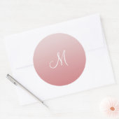 Ombre Roze Ronde Sticker (Envelop)