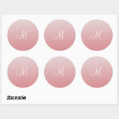 Ombre Roze Ronde Sticker (Vel)