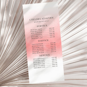 Ombre Roze Watercolor Minimalistische Rackkaart Reclamekaart
