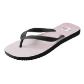 Ombre Roze Waterverf Aangepaste Monogramnaam Teenslippers (Schuin)