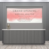 Ombre roze Waterverf minimalistische bedrijfsbanne Spandoek