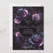 Ombré Rozen Verjaardagsfeestje Uitnodiging, Elegan Kaart (Voorkant)