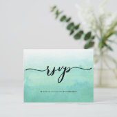 Ombre RSVP-kaart. Briefkaart (Staand voorkant)