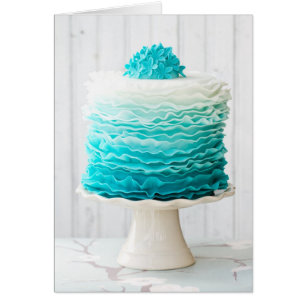 Ombre ruffle cake