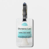 Ombre ruffle cake bagagelabel (Achterkant verticaal)