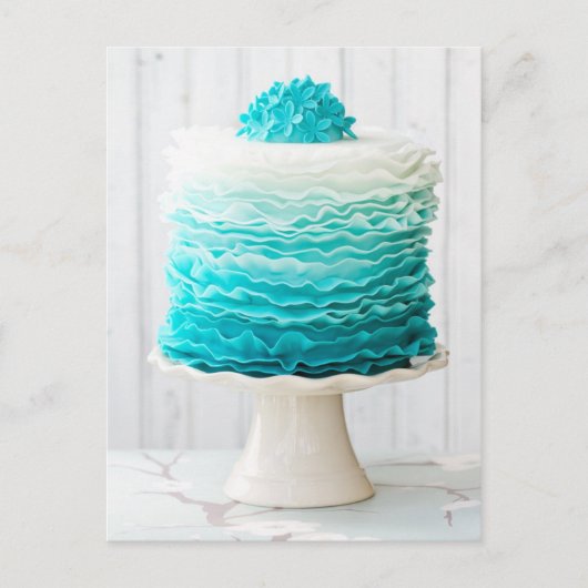 Ombre ruffle cake briefkaart (Voorkant)