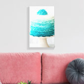 Ombre ruffle cake canvas afdruk (Insitu (Woonkamer))