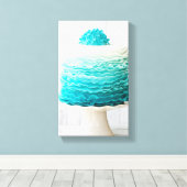 Ombre ruffle cake canvas afdruk (Insitu (Houten vloer))