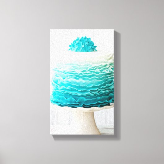 Ombre ruffle cake canvas afdruk (Voorkant)