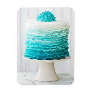 Ombre ruffle cake magneet