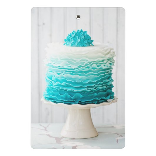 Ombre ruffle cake mini klembord (Achterkant)