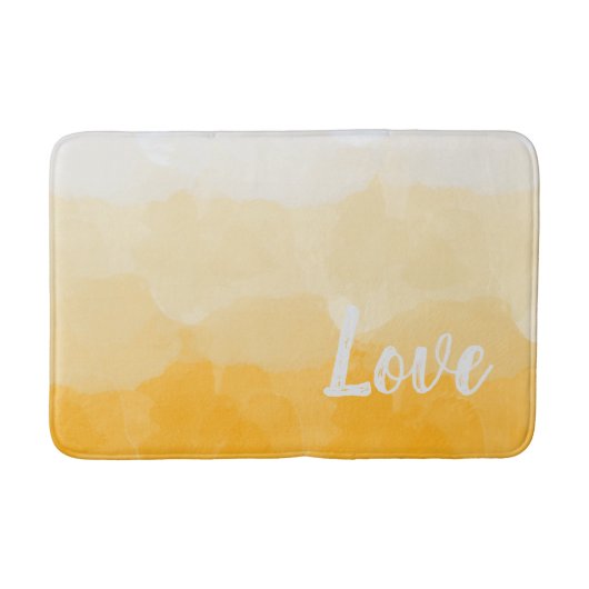 Ombre Saffron and Sunlight Yellow Love Gradient Badmat (Voorkant)