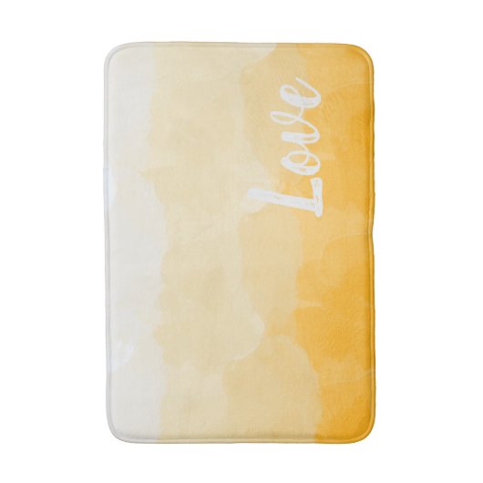 Ombre Saffron and Sunlight Yellow Love Gradient Badmat (Voorkant Verticaal)