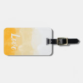 Ombre Saffron and Sunlight Yellow Love Gradient Bagagelabel (Voorkant horizontaal)