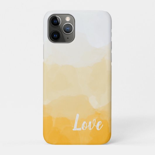 Ombre Saffron and Sunlight Yellow Love Gradient Case-Mate iPhone Case (Achterkant)
