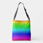 Ombre Shaded Rainbow Neon Grid Crossbody Tas (Achterkant)