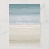Ombré Shore Wedding Sla de datum op Aankondigingskaart (Voorkant)