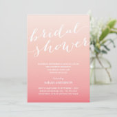 OMBRE SHOWER | BRIDAL SHOWER INVITATION KAART (Staand voorkant)