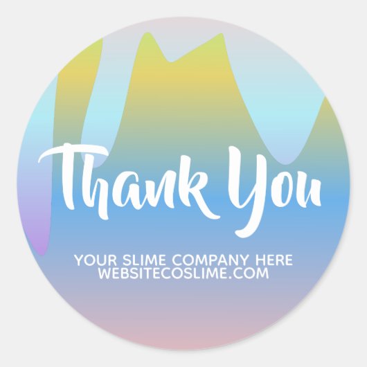 Ombre Slime Zakelijk Branding Ronde Sticker (Voorkant)